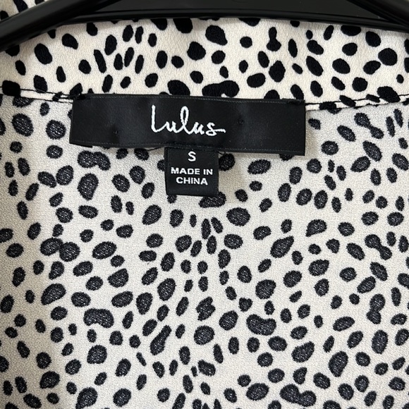 Lulus Always Lovely Ivory And Black Print Long Sleeve Bodysuit Size Small - Picture 11 of 14